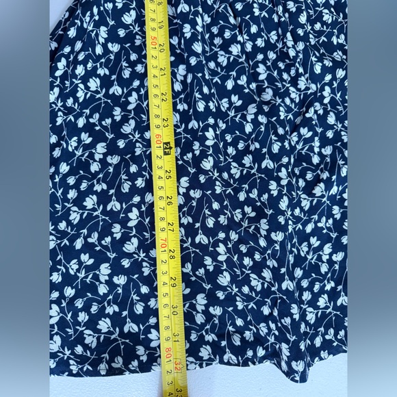 Reformation Kelli Smocked Bodice Fit & Flare Mini Dress Blue White Floral Sz L - Picture 15 of 15